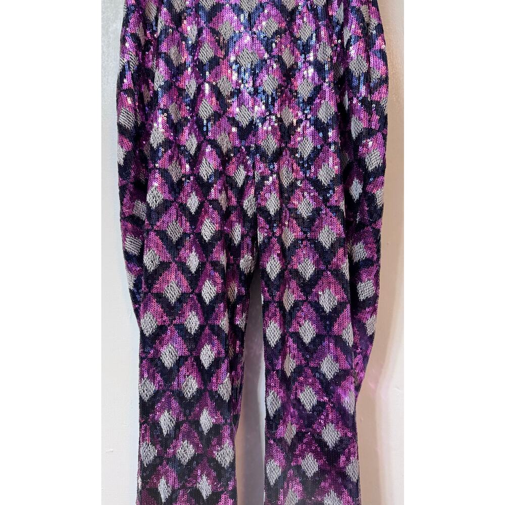 Ramy Brook Ramona Geometric Sequined Jumpsuit Size XS-S - Picture 3 of 13